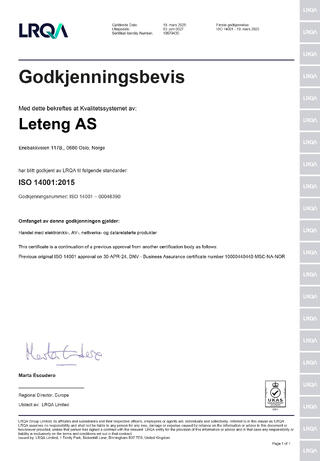 LRQA sertifikat